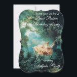 INVITATION LA SWING, SWEET 16 ANNIVERSAIRE<br><div class="desc">Chef d'oeuvre de Jean - Honoré Fragonard 1767-1768 huile sur toile .Peinture numérique et réélaboration en vert,  jaune,  orange,  rose par Bulgan Lumini . com</div>