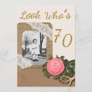 Invitation La toile de jute et la dentelle rustiques se sont