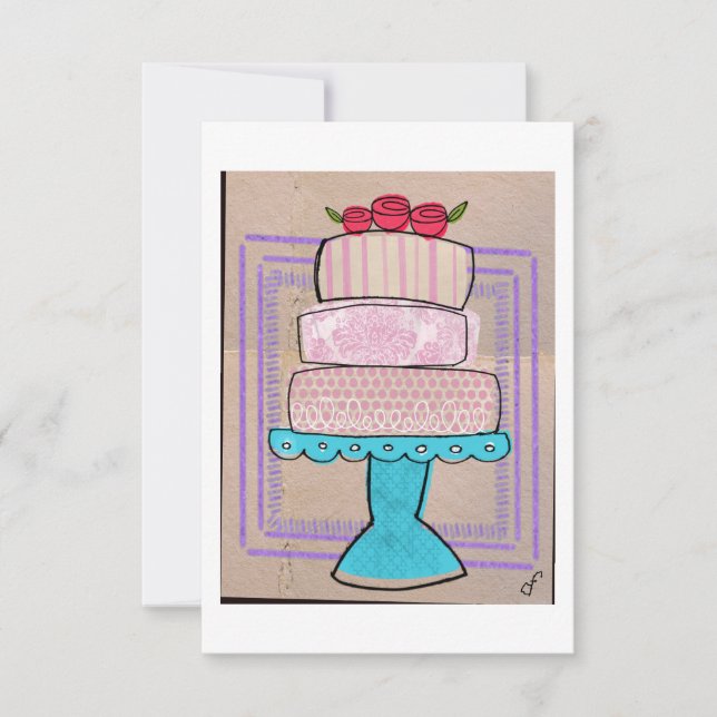 Invitation La Tour Pastel Motif (Devant)
