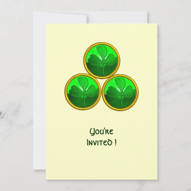 INVITATION LA TRINITÉ DU TRÈFLE DE LA SAINT-PATRICK (Devant)