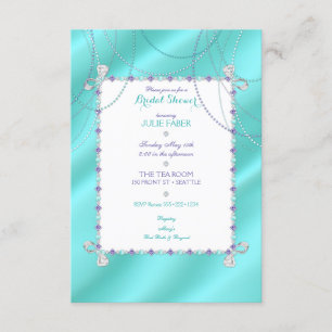 Invitation La turquoise Jewels l'améthyste de perles de