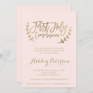 Invitation La typographie de l'or rousse rose Première commun