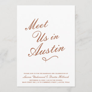 Invitation La typographie moderne nous rencontre  Mariage Enr