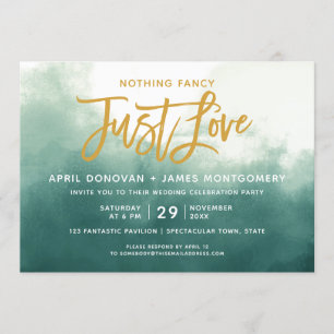 Invitation La typographie Ombre Nothing Fancy Just Love Brush