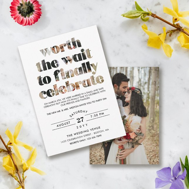 Invitation La typographie vaut la fête de la séquence d'atten (Créateur téléchargé)