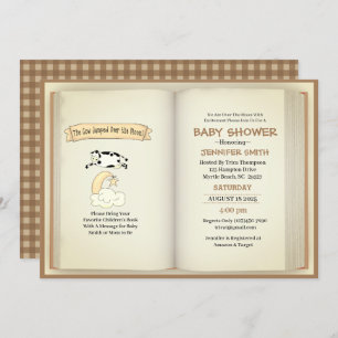 Invitation La vache s'est cognée au-dessus du Baby shower nor