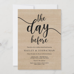 Invitation La veille, Déjeuner de répétition Mariage ou Brunc