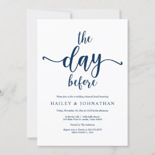 Invitation La veille, Déjeuner de répétition Mariage ou Brunc