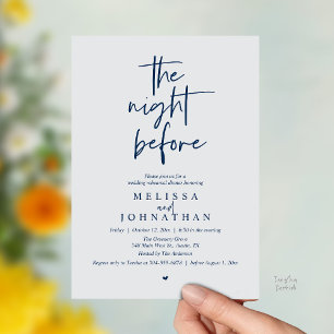 Invitation La veille, Dîner de répétition de mariage moderne