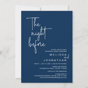 Invitation La veille, Dîner de répétition Mariage