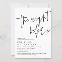 La veille, Dîner de répétition Mariage