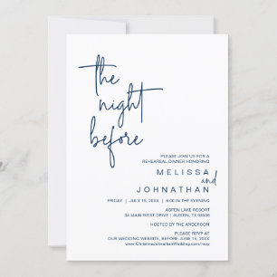 Invitation La veille, Dîner de répétition Mariage