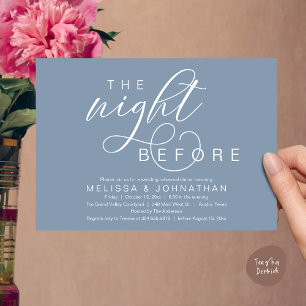 Invitation La veille, Dîner De Répétition Mariage Classique