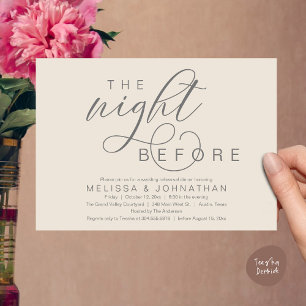 Invitation La veille, Dîner De Répétition Mariage Classique