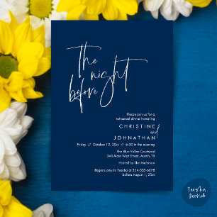 Invitation La veille, Dîner de répétition Mariage Décontracté