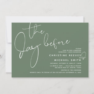 Invitation La veille, Dîner de répétition Mariage ou Brunch