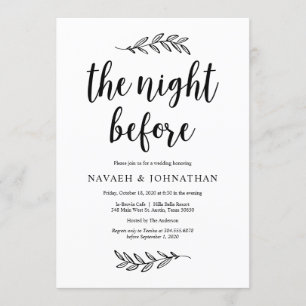 Invitation La veille, dîner de répétition Mariage russe