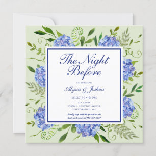Invitation La veille du code QR de l'hortensia bleu