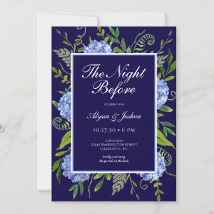 Invitation La veille du code QR de l'hortensia bleu