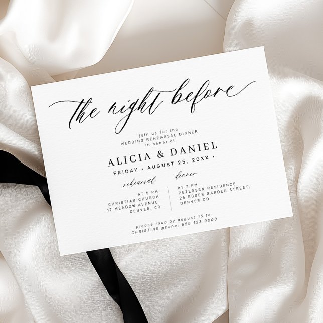Invitation La veille du dîner de répétition de mariage (Créateur téléchargé)