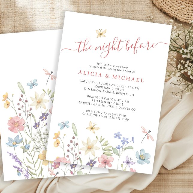 Invitation La veille du dîner de répétition de mariage rustiq (Créateur téléchargé)