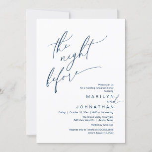 Invitation La veille, Soirée de répétition Mariage