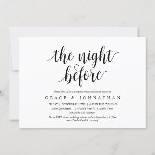 Invitation La veille, Soirée de répétition Mariage