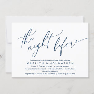 Invitation La veille, Soirée de répétition Mariage