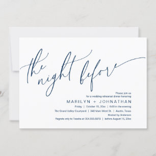 Invitation La veille, Soirée de répétition Mariage