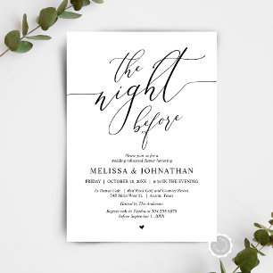 Invitation La veille, Soirée de répétition Mariage
