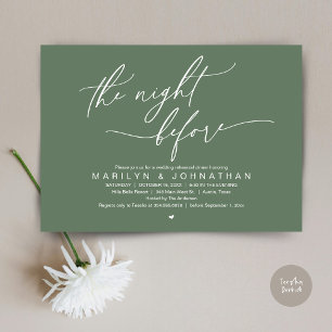 Invitation La veille, Soirée de répétition Mariage