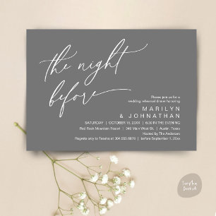Invitation La veille, Soirée de répétition Mariage