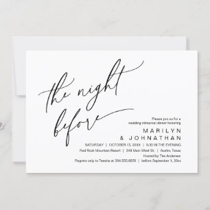 Invitation La veille, Soirée de répétition Mariage
