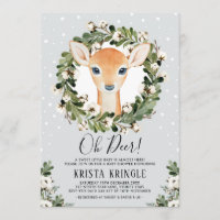 La verdure de baby shower de cerfs communs d'hiver
