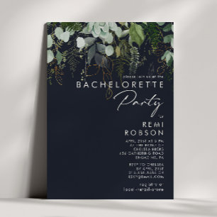 Invitation La verdure et la feuille d'or Bachelorette de la