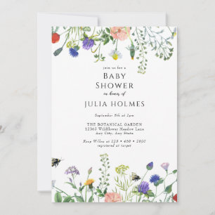 Invitation La verdure fleur sauvage Flore des abeilles BA