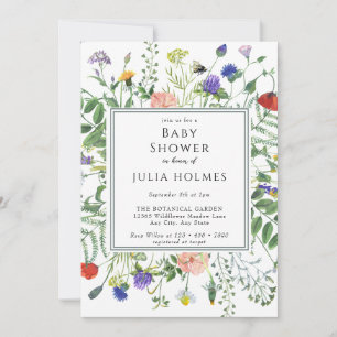 Invitation La verdure fleur sauvage Flore des abeilles BA