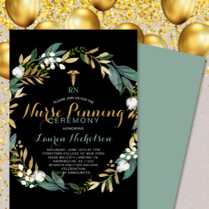 Invitation La verdure tressent l'infirmière goupillant