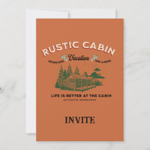 Invitation La vie Cabine rustique est meilleure chez le Cabin