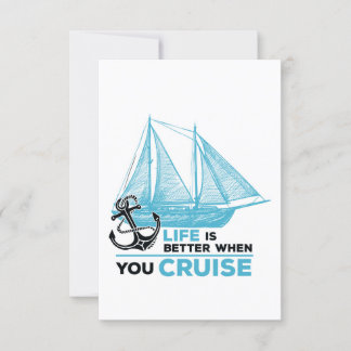 Invitation la vie de croisière est meilleure lorsque vous cro