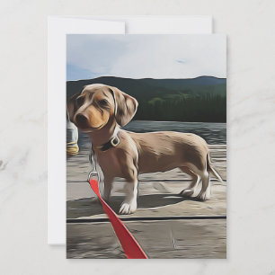 Invitation La Vie De Dachshund Est Meilleure Avec L'Anniversa