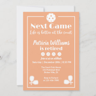 Invitation La vie de retraite de Pickleball est meilleure à l