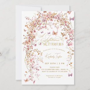 Invitation La vie des papillons Fêtes des mariées Fleurs sauv