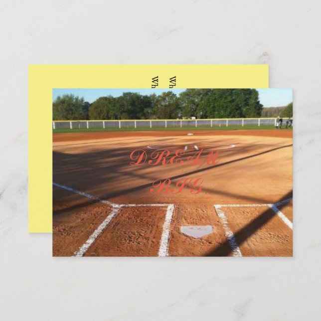 Invitation La vie du softball (Devant / Derrière)