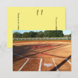 Invitation La vie du softball