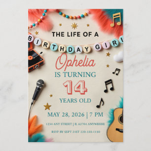 Invitation La vie d'une showgirl pour son anniversaire