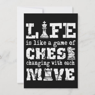 Invitation la vie est comme un jeu d'échecs - changer avec ch