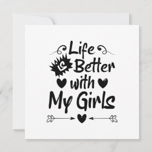 Invitation La vie est meilleure avec mes filles
