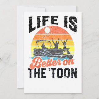Invitation La vie vintage est meilleure sur les pontons Toon