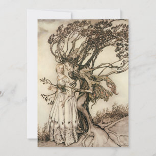 Invitation La vieille femme dans le bois par Arthur Rackham